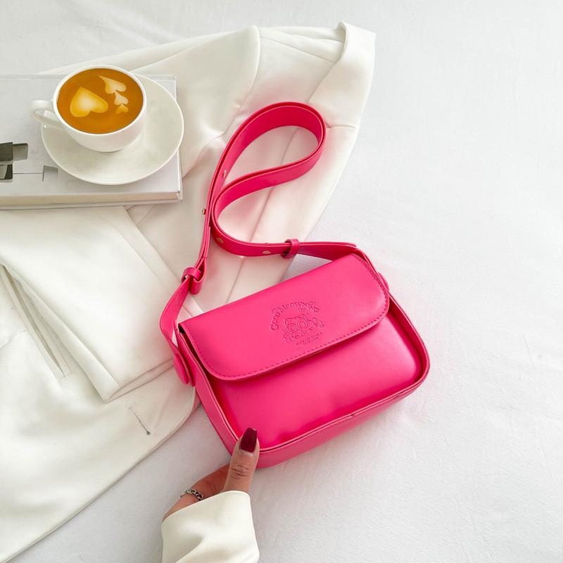 Trendy Spring 2023 Pu Leather Shoulder Bag Stylish Chic Small Square Bag