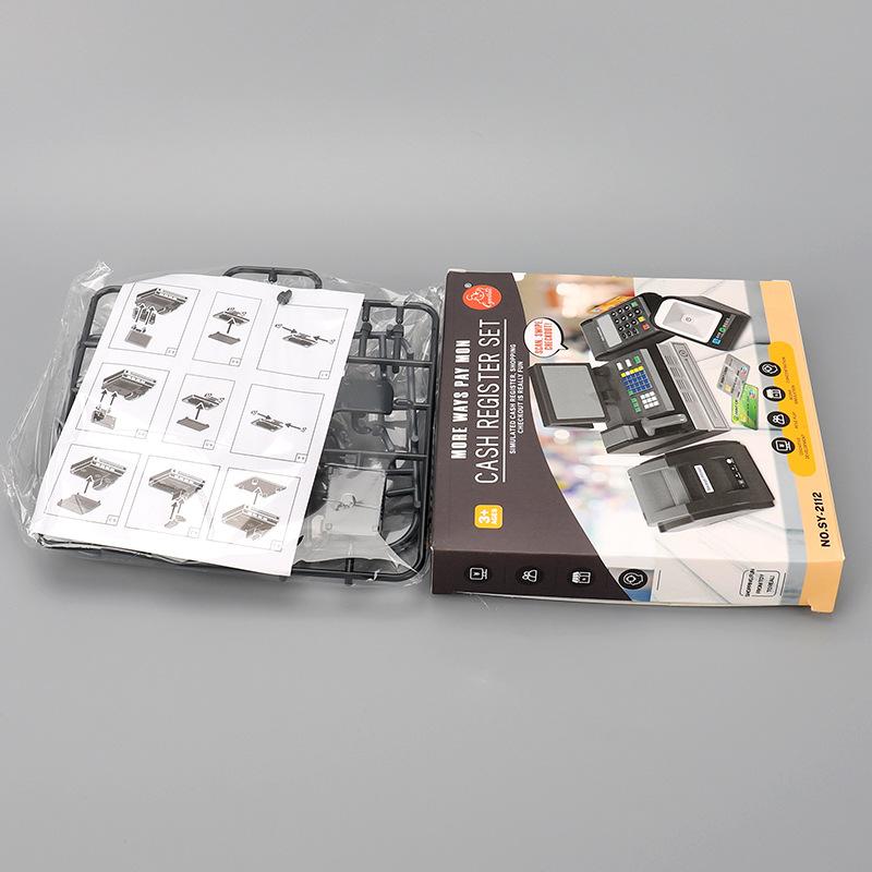 Mini Supermarket Cash Register Card Swipe Machine Pos Machine Doll House Scene Props Miniature Model Play House Toys