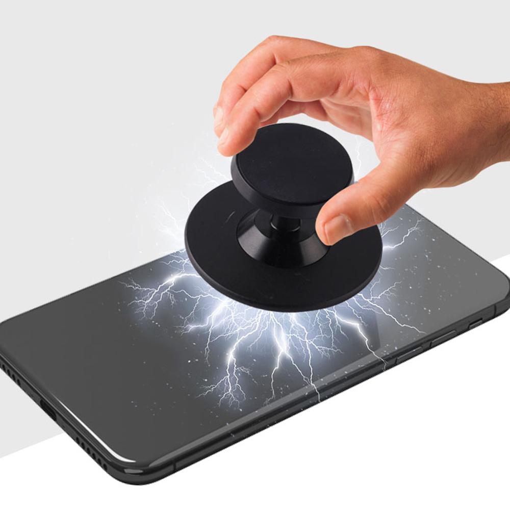 Aluminum Alloy Dual Magnetic Cell Phone Holder Compatible with MagSafe Phones Rotating Stand for Gym