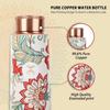 Bottle with 2 Glass | Leak Proof, Durable & Rust Proof | Non-Toxic & BPA Free Steel Bottles | Printed Tamba Bottle (900 ml - 2x 300 ml)