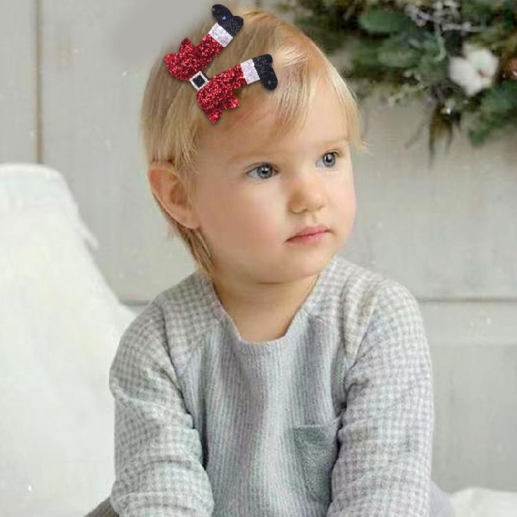2PCS Boot Bowknot Hairpin Hair Clip Party Hair Ornament Christmas Bowknot Hair Clip Hair Accessory Suitable for Ladies