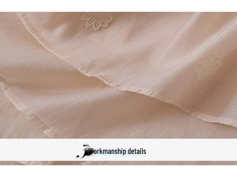 Summer Double-Layer Zen Tea Ceremony Women's Floral A-line Dress
