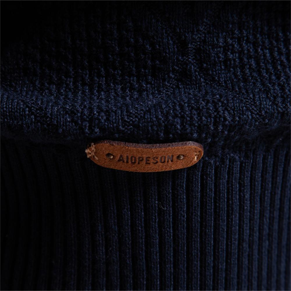 2023 New Autumn Cotton Polo Neck Sweaters for Men High Quality Pullover Knitted Sweater Men England Style Casual Social Pull Men