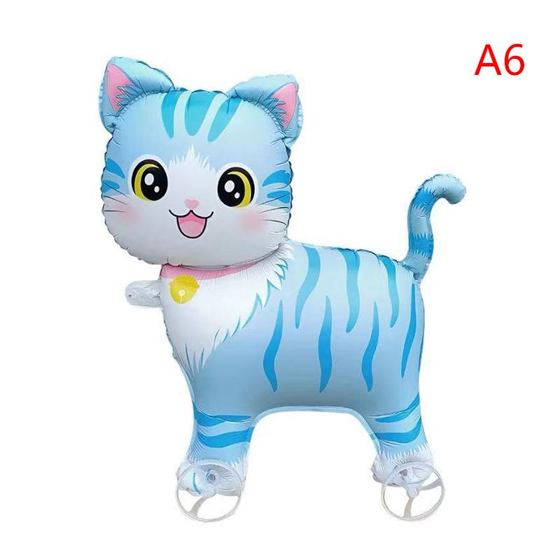 4D Cartoon Foil Balloons Elephant Stand Walking Balloon With Wheel For Kids Birthday Party Decoration Baby Shower