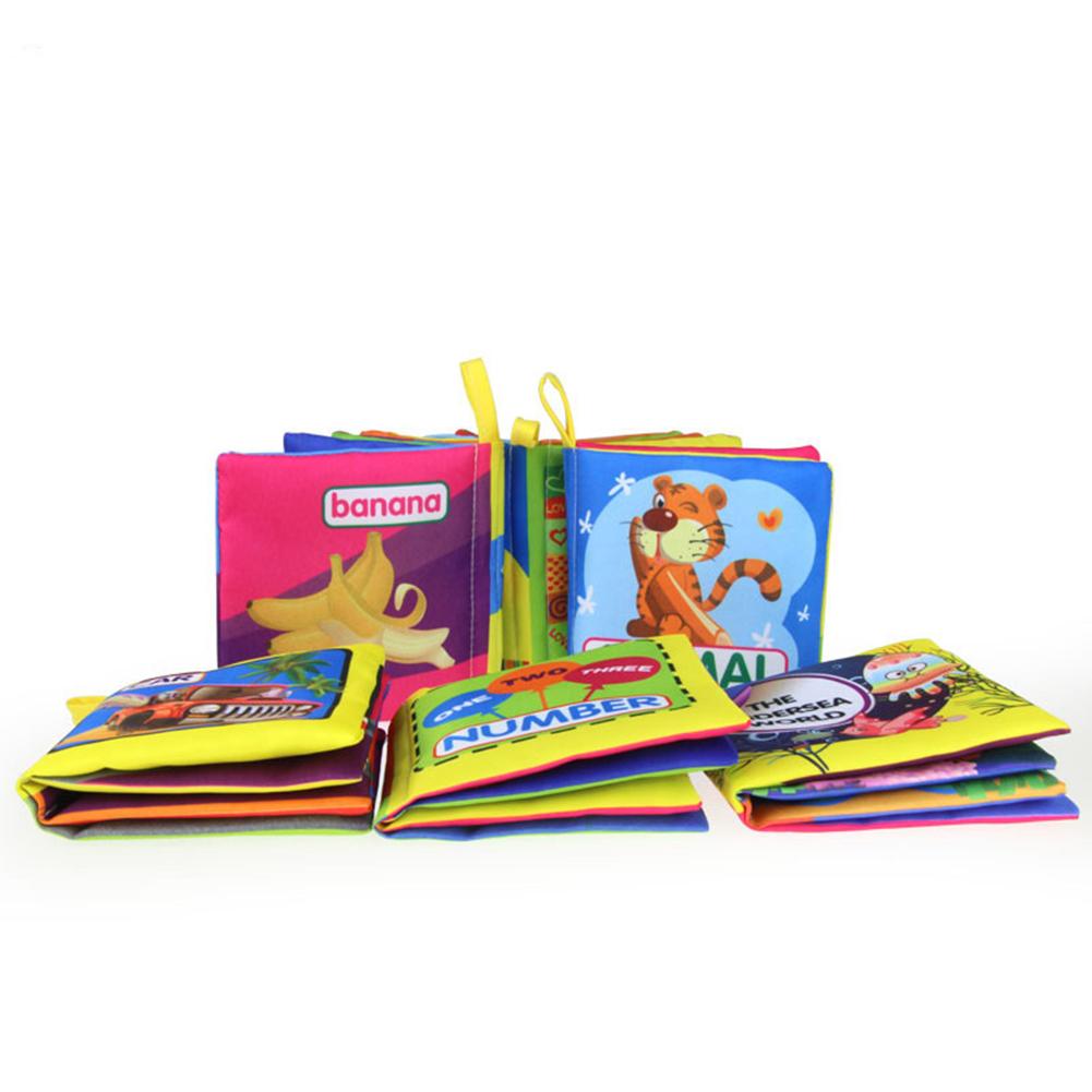 Early Education Toy English Palm Book Animal Digital Shape Recognition Green Cloth Book Gift