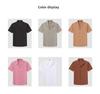 Dongyu Men's Casual Loose Solid Color Short-Sleeve Lapel Shirt for Spring and Summer