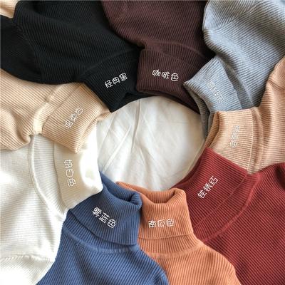 Turtleneck Sweater Women's Autumn and Winter New Foreign Style Versatile Slim Knitting Inner