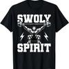 Funny Bodybuilding Swoly Spirit Christian Faith Deadlift T-Shirt