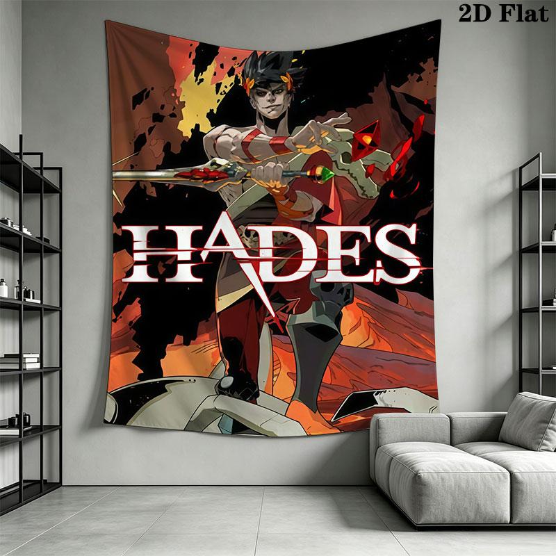 Game Characters of Hades Wall Hanging Printed Fabric Blanket Decorative Tapestries for Bedroom Living Room Home Decor