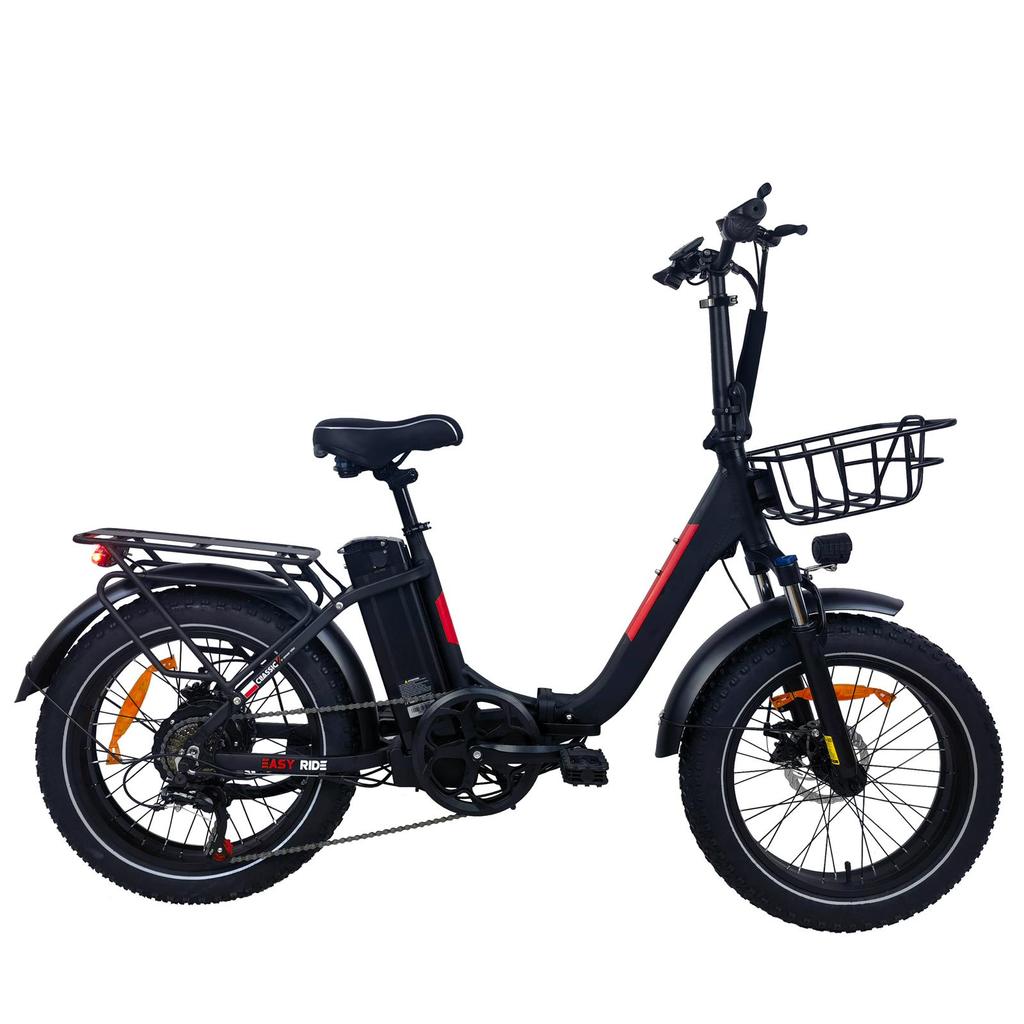 DZ2030 White/Black/Grey 48V16AH Battery 20 * 4.0-inch Tire City Ximano 7-speed 40KM/H Steering Tail Light Road Electric Bicycle