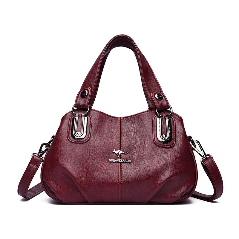 

Summer new bag middle-aged mother bag fashionable atmosphere women s handbag large capacity retro shoulder messenger bag бордовый