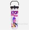 30Oz K-Pop Portable Car Cup Stainless Steel Thermos Cup with Straw Travel Sports Water Bottle with Handle Cover Coffee Vacuum Flask
