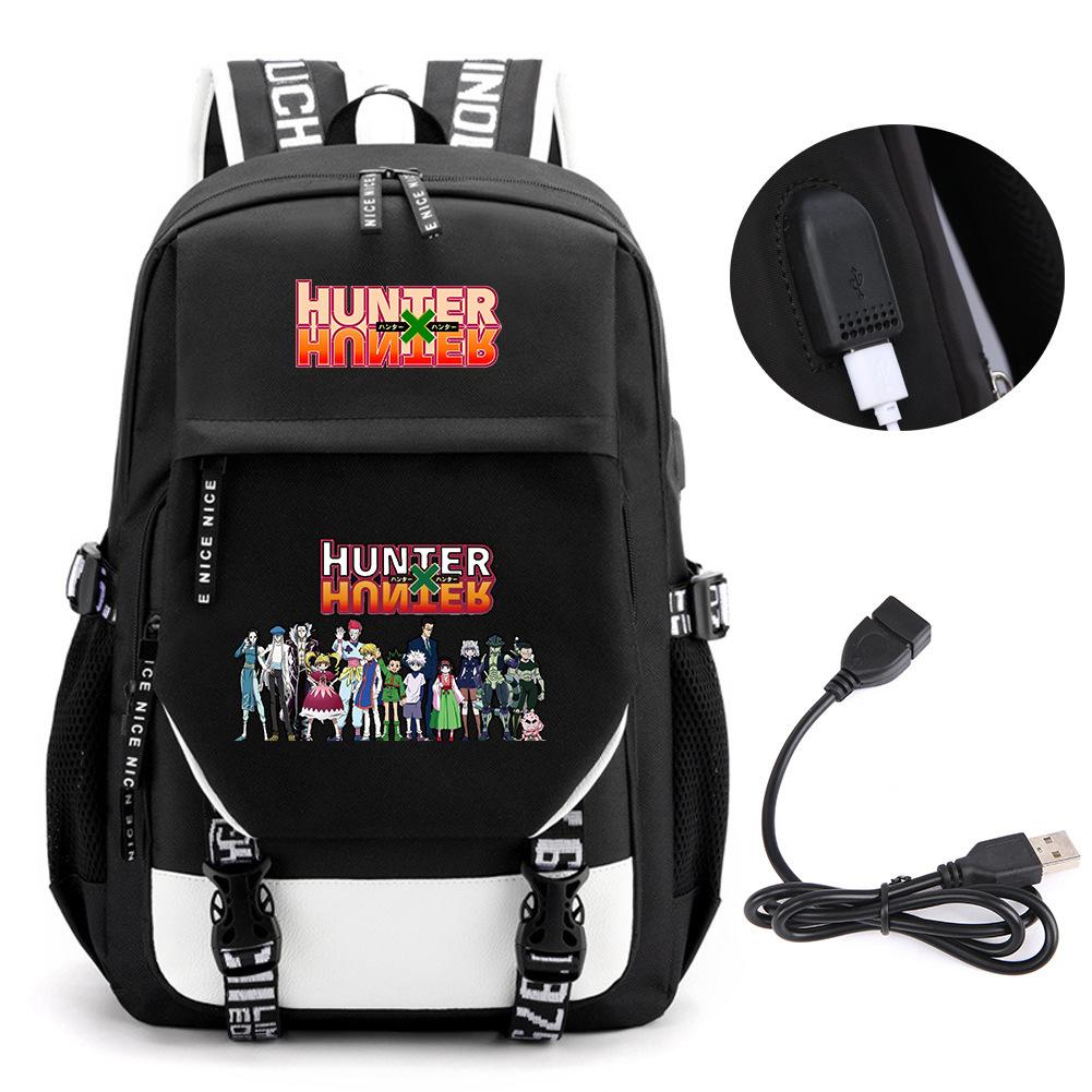 Animation Full-Time Hunter Peripheral Large-Capacity Backpack Backpack, Primary And Secondary School Student Schoolbag, Male And Female Computer Bag