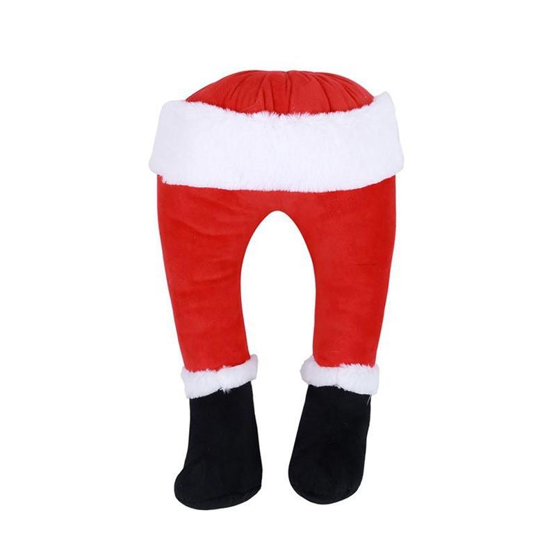 Christmas Decoration Elf Legs: Green & Red Grinch Tree Accent