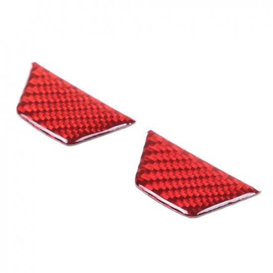 Red Carbon Seat Belt Base Upper trim Sticker Cover For BMW 3 Series E90 05-12