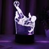 3D Creative 7-Color Football Player Night Light, Sports Decoration Home Decoration Desktop Creative Desk Lamp