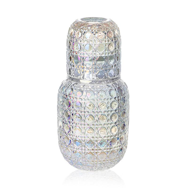Glass Cold Water Pitcher and Cup Set