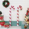 Home Party Balloons Inflatable Toys Santa Claus Walking Stick Crutch Balloons Christmas Candy Cane