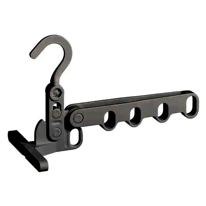 Space-Saving 5-Hole Foldable Hanger - Portable & Durable for Travel, Dorms, and Home Use, Drying Racks