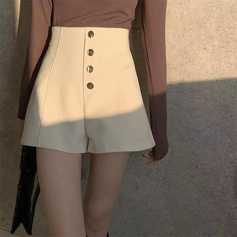 

Women s Summer Wide-Leg High-Waisted A-Line White Shorts 4XL