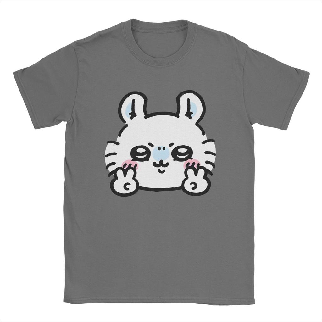 Chiikawa Momo T Shirt for Men 100% Cotton Funny T-Shirts Crew Neck Tees Short Sleeve Clothes Classic