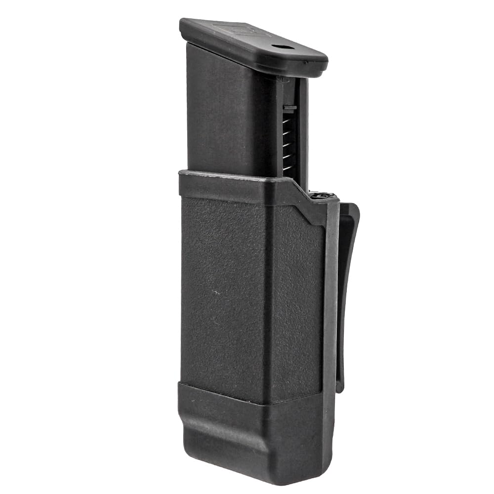 

Ryohin Buhin BHI Type Handgun Single Magazine Holster Pouch with Belt Clip, Resin, Black