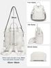 Zency Fashion Genuine Leather Backpack Multi-pocket Design Travel Convertible Shoulder Bag
