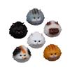 Cute Cat Head Magnetic Refrigerator Stickers - 6 Warm Colors, Japanese/Korean Inspired, Iron-Absorbing Magnets