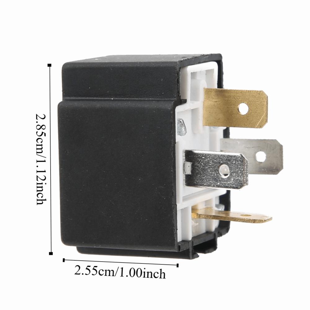 5PCS Convenient Installation Waterproof Car Flasher Relay Fused Protection Black Flasher Relay Relay Box Lamp Accessory