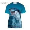 Trendy New Animal Big Shark 3D Printing T-shirt Retro Men's Summer Casual Fashion Men's T-shirt Top