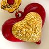 Elegant Earrings Red Heart Dangle Love Drop Sensitive Ears