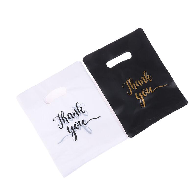 100 Buc Mini Pungi Cadou din Plastic cu Mesaj de Mulțumire Pungi pentru Bomboane de Nuntă Pungi Cumpărături cu Mânere Decorare Nuntă Petrecere de Aniversare