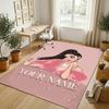 Personalized Crystal Velvet Carpet,Ariana Grande Custom Printed Name, Plush Area Rug For Home Indoor Decor