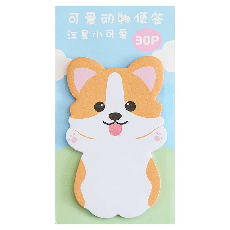 6PCS Cute Animal Sticky Notes Set, Rabbit Bear Dog Memo Pad for School Office, Kawaii Stationery Planner Supplies, Adhesive Note