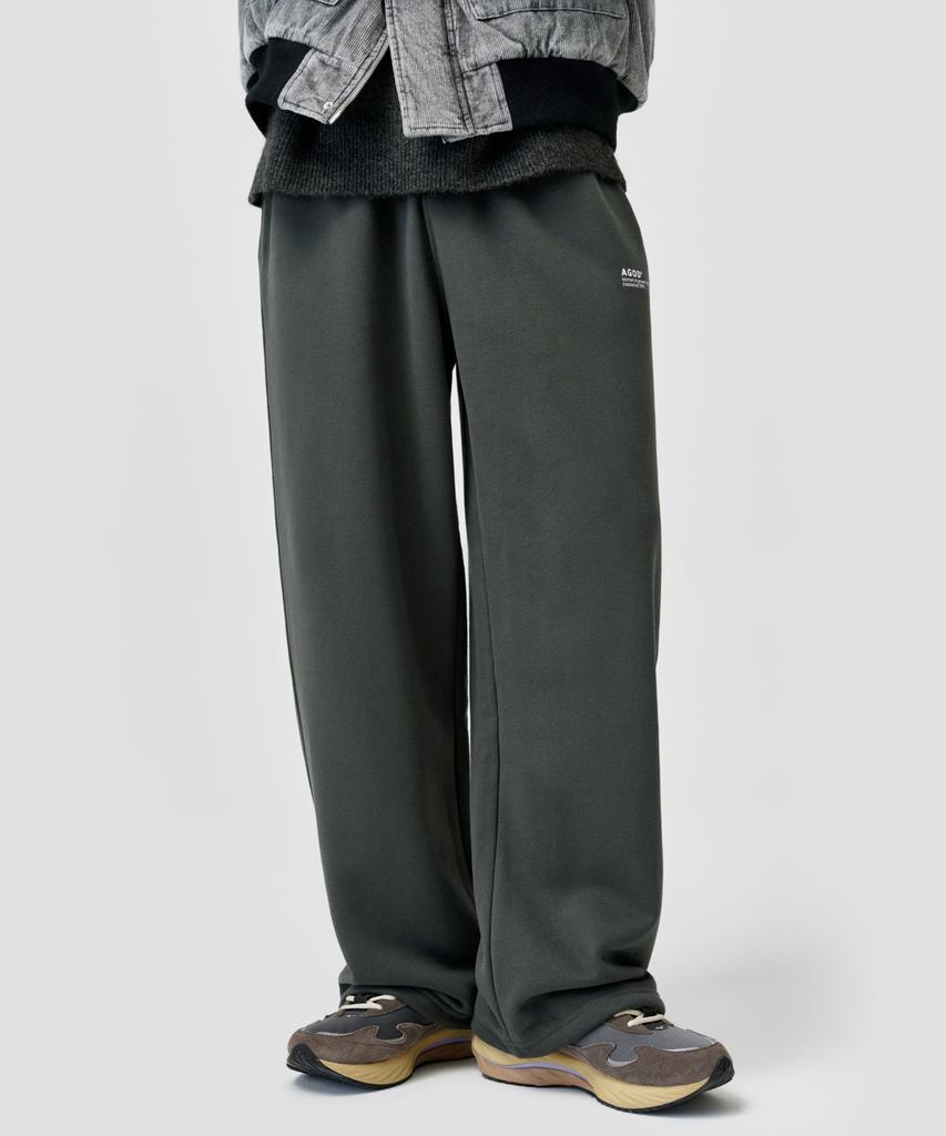 AGOD Peach Brushed Sweatpants [Charcoal]