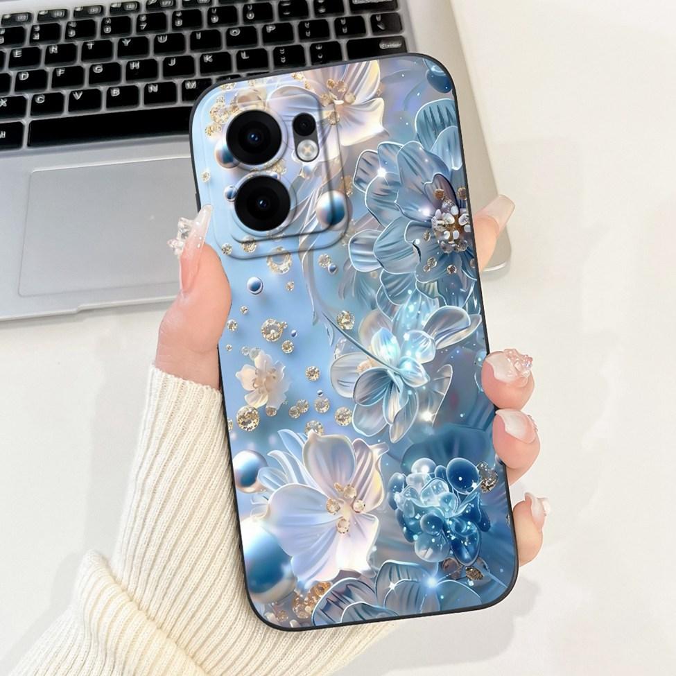 Für Oppo Reno 13F 4G CPH2701 5G CPH2699 Handyhülle Für Oppo Reno 13F Hülle Stoßfest Luxus Niedliche Katze Panda Mode Blumen Liebe
