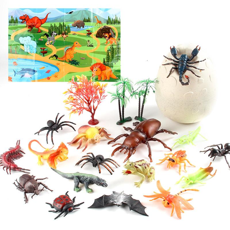 20-Piece Set Of Children'S Insect Model Ornaments, Scene Maps, Cognitive Animal Models, Early Education Toys