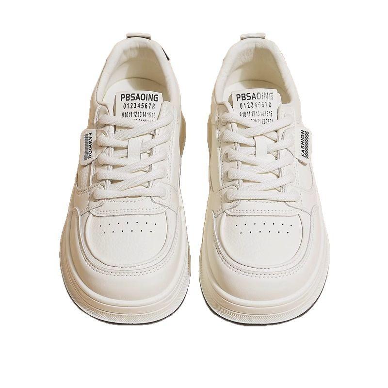 2025 new thick-soled little white shoes women's shoes popular spring and summer height increase versatile board shoes women's sports and leisure shoes
