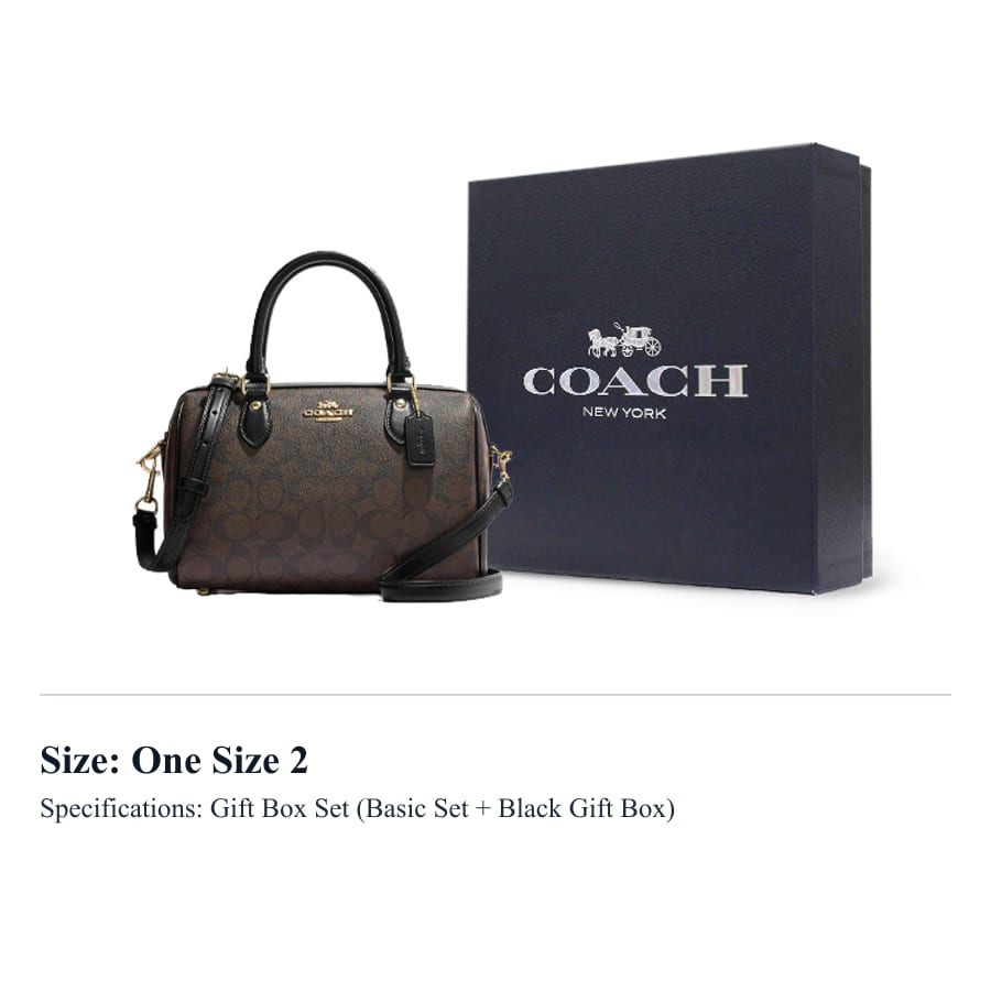 COACH Rowan Coated Canvas With Leather