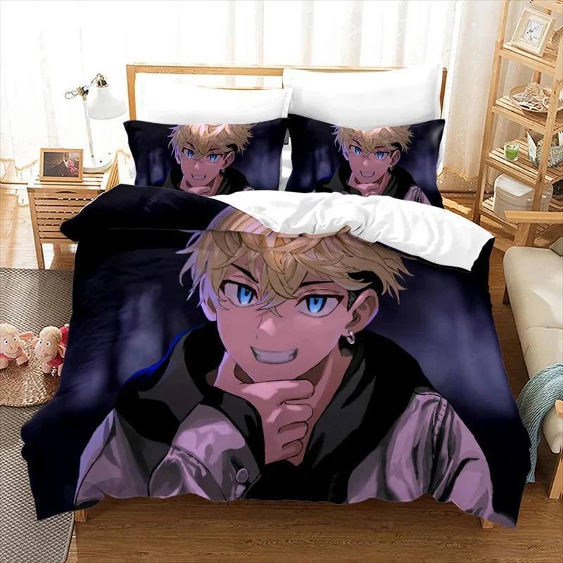 3D Print Tokyo Revengers Anime 2/3PCS Bedding Set Double Twin King Duvet Cover Comforter Pillowcase Boys Girls Adults Bedroom