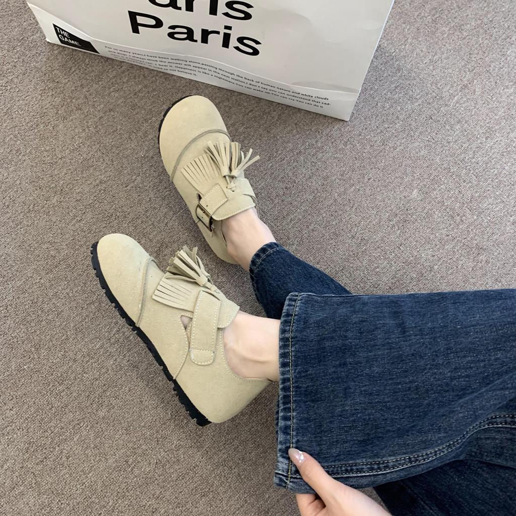 French retro design single shoes spring and autumn new casual lazy one-pedal flat-bottomed versatile Birkenloafers