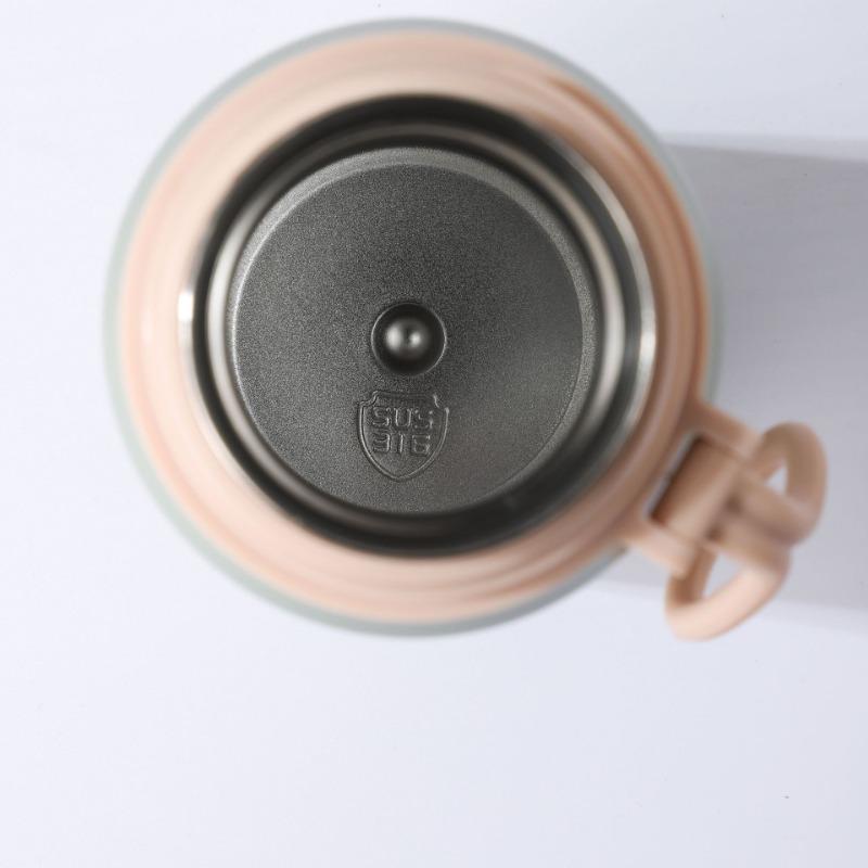 350/500ml 316 Stainless Steel Insulated Bottle, Matte Pastel Vacuum Flask with Carry Handle for Daily Use