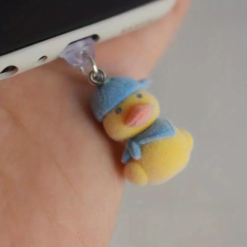 

1pc Adorable Duckling Phone Dust Plug - Fits For IPhone & Type C ,mobile Phone Decorations small Gift For iPhone5-14