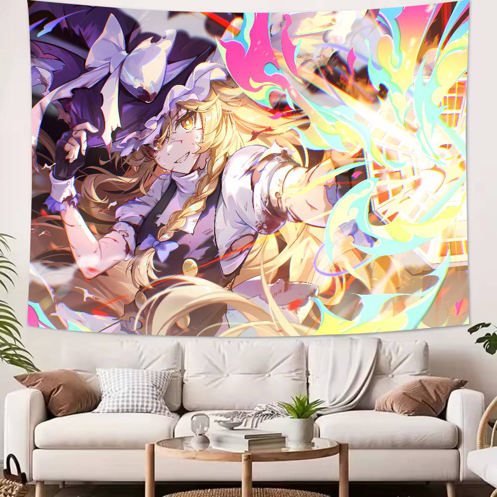 Large Populae Fashion Cool Touhou Project Tapestry Home Decor Wall Hanging Living Room Bedroom Aesthetic Decor Multiple Size