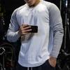 Men Shirt Contrast Colors Breathable Round Neck Soft Spring Top for Jogging