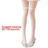 1 Pair Silk Thigh High Stockings with Bows Accent for Women Seamed Thin Sheer Over Knee Long Socks See Through Lingerie