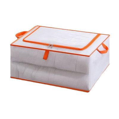Clothes Storage Bag Large Capacity Transparent Waterproof Zipper Rectangle Storage Container for Blankets Comforters XL