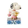JIM SHORE Snoopy Woodstock Roller Skates 6016267 &