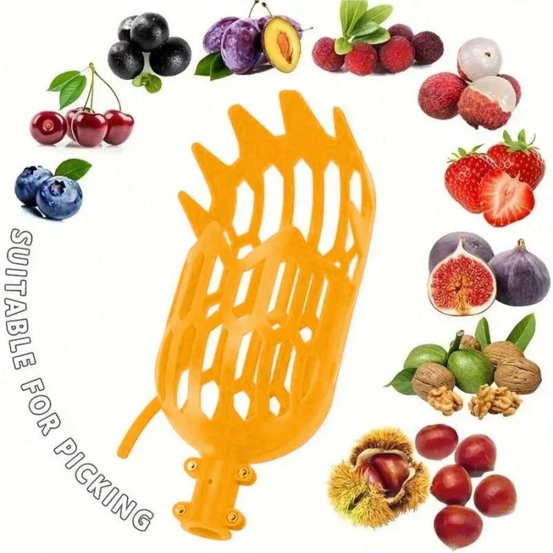Fruit Picking Tool Greenhouse Plastic Fruit Picker Catcher Farm Garden Picking Device Garden Greenhouses Tool Without Handle