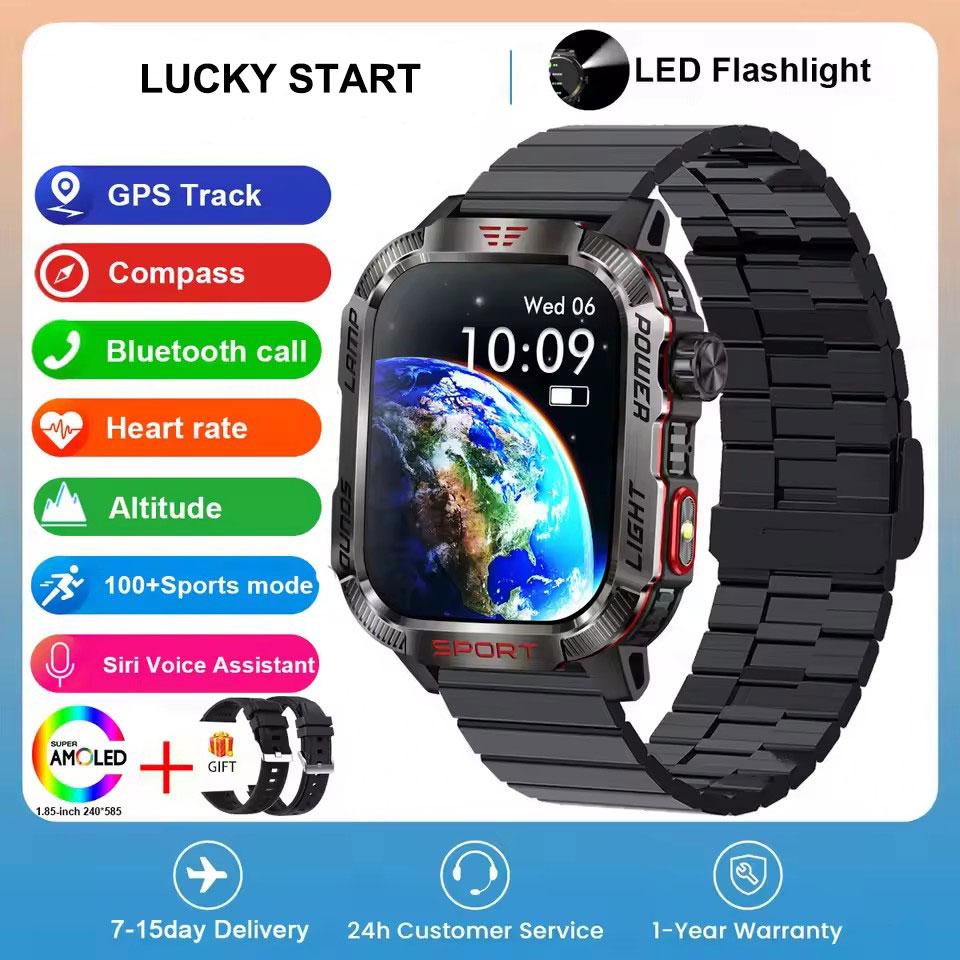 

2025 Новые GPS Уличные Профессиональные Спортивные Смарт-Часы Мужчины Женщины Частота Сердечного Ритма BT Звонок 3ATM Водонепроницаемые Плавание Фитнес Смарт-Часы Steel чёрный